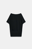TRICOT TOP MET BOOTHALSLIJN