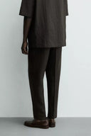 REGULAR FIT BROEK VAN 100% LINNEN