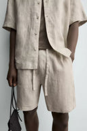 BERMUDA RELAXED FIT 100% LINNEN