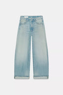 TRF BAGGY JEANS MET OMSLAG MIDDELHOGE TAILLE