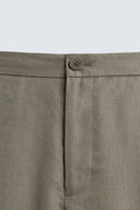REGULAR FIT BROEK VAN 100% LINNEN