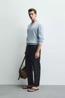 REGULAR FIT BROEK VAN 100% LINNEN