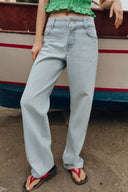 JEANS STRAIGHT MET BREDE HOGE TAILLE
