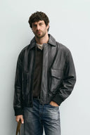 LEREN JACK IN RELAXED FIT