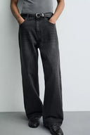 FLARE FIT JEANS MET RITSEN