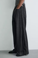 FLARE FIT JEANS MET RITSEN