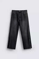 FLARE FIT JEANS MET RITSEN
