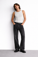 FLARE FIT JEANS MET RITSEN